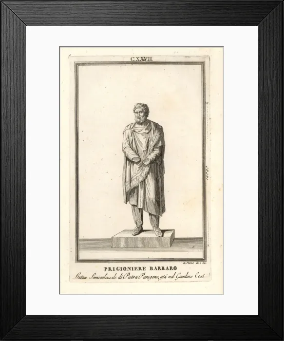 Framed Print : Statue of the Barbarian king imprisoned Framed Print : Statue of the Barbarian king imprisoned