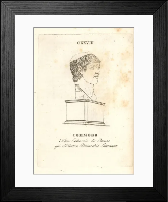 Framed Print : Bust of Roman Emperor Commodus Framed Print : Bust of Roman Emperor Commodus