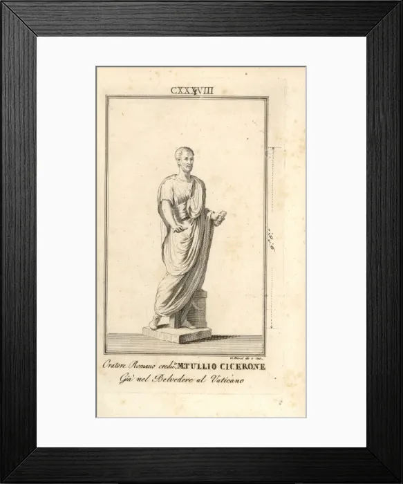 Framed Print : Statue of a Roman orator and politician believed Framed Print : Statue of a Roman orator and politician believed