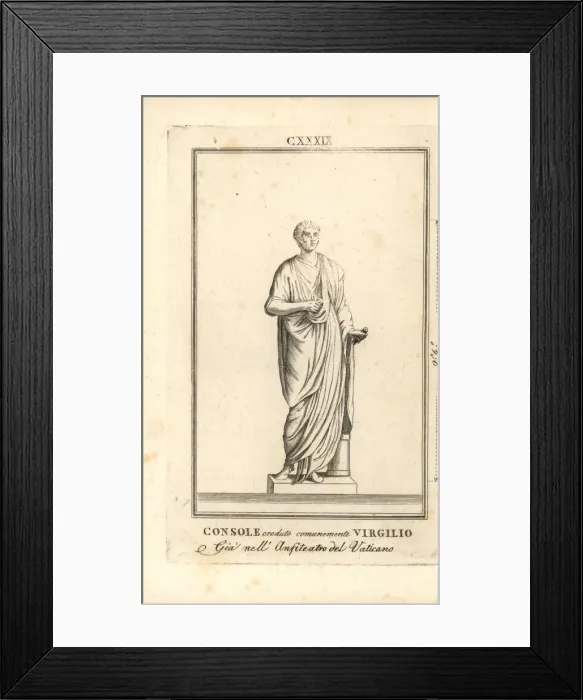 Framed Print : Statue of a Roman consul believed to be Virgilio Framed Print : Statue of a Roman consul believed to be Virgilio