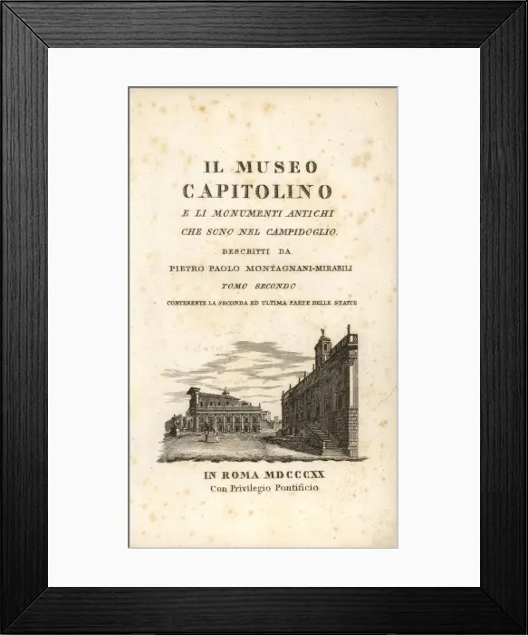 Framed Print : Title page with vignette of the Piazza del Campidoglio Framed Print : Title page with vignette of the Piazza del Campidoglio