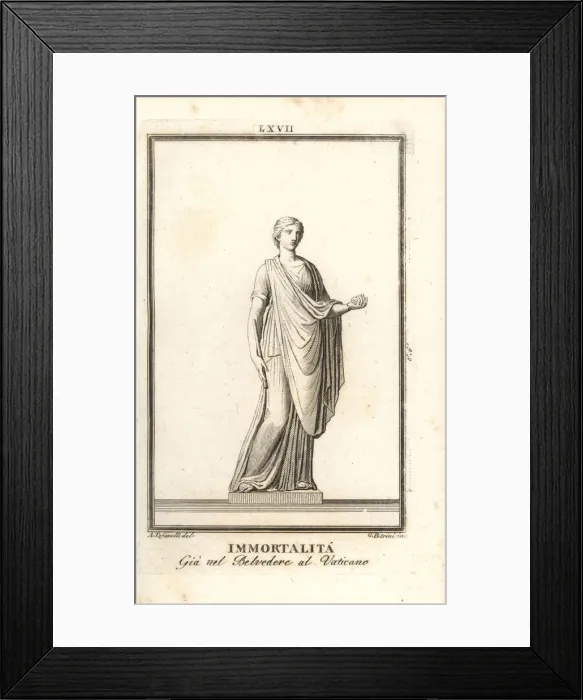 Framed Print : Statue of Immortality in the Belvedere Courtyard Framed Print : Statue of Immortality in the Belvedere Courtyard