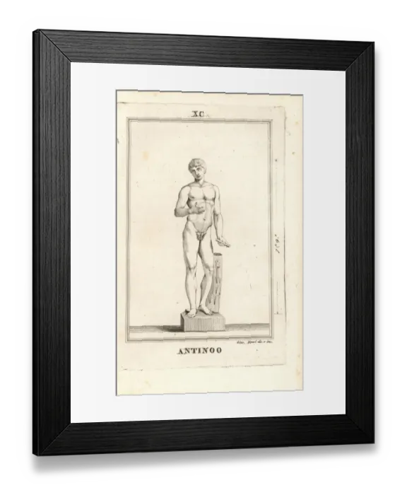 Framed Print : Statue of the Bithynian Greek youth Antinous