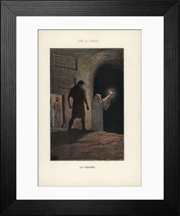 Framed Print : Roman citizen entering the Catacombs of Rome Framed Print : Roman citizen entering the Catacombs of Rome