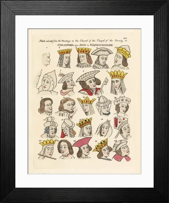 Framed Print : Heads of historical and mythical figures in Framed Print : Heads of historical and mythical figures in