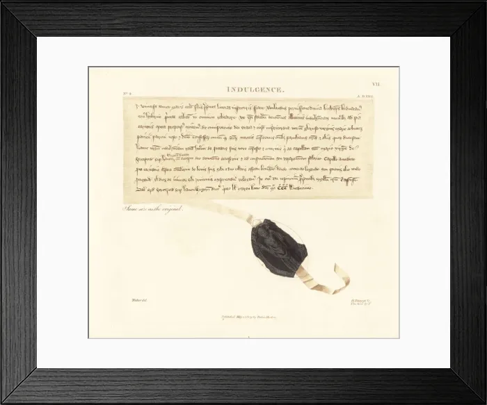Framed Print : Indulgence granted by the Archbishop of Armagh Framed Print : Indulgence granted by the Archbishop of Armagh