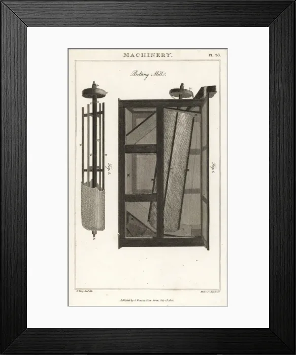 Framed Print : View of a bolting mill from the 18th century Framed Print : View of a bolting mill from the 18th century