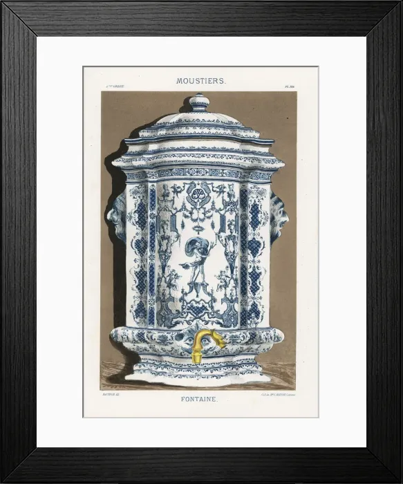 Framed Print : Ceramic fountain from Moustiers, France Framed Print : Ceramic fountain from Moustiers, France