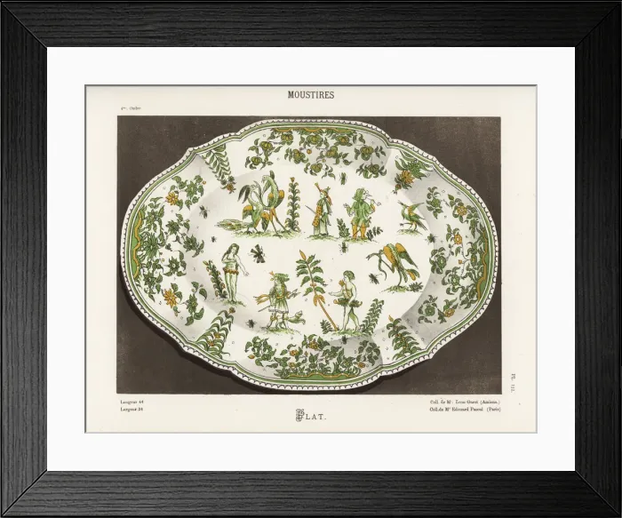 Framed Print : Platter from Moustiers, France, 18th century Framed Print : Platter from Moustiers, France, 18th century