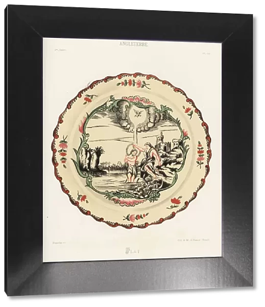 Plate from an English pottery, 18th century