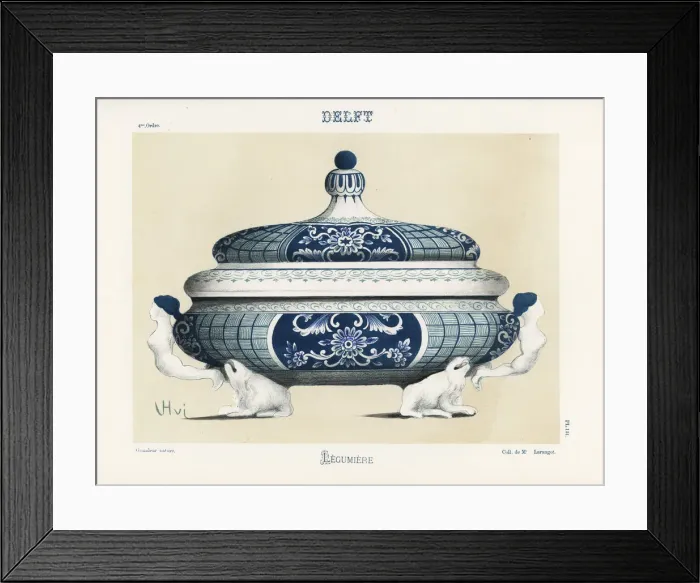 Framed Print : Legumiere or vegetable dish from Delft, Netherlands Framed Print : Legumiere or vegetable dish from Delft, Netherlands