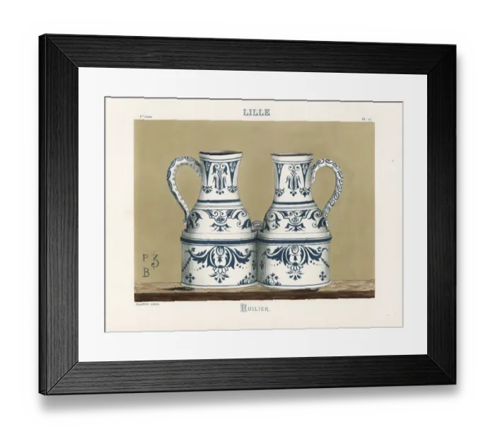 Framed Print : Cruet set of oil and vinegar jugs from Lille Framed Print : Cruet set of oil and vinegar jugs from Lille