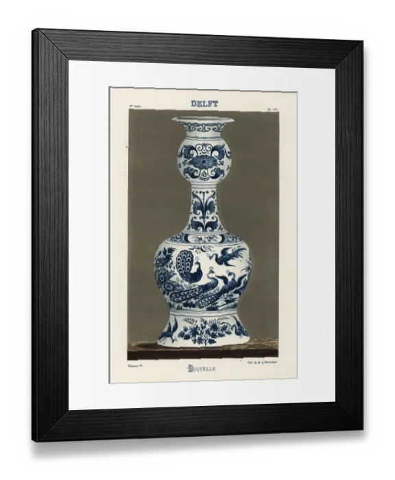 Framed Print : Bottle from Delft, Netherlands, 18th century Framed Print : Bottle from Delft, Netherlands, 18th century