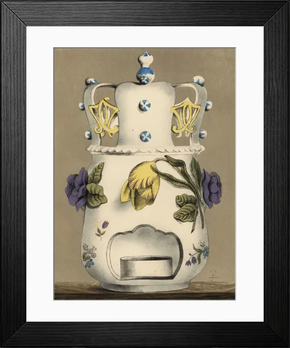 Framed Print : Porcelain night light or veilleuse from Marieberg Framed Print : Porcelain night light or veilleuse from Marieberg