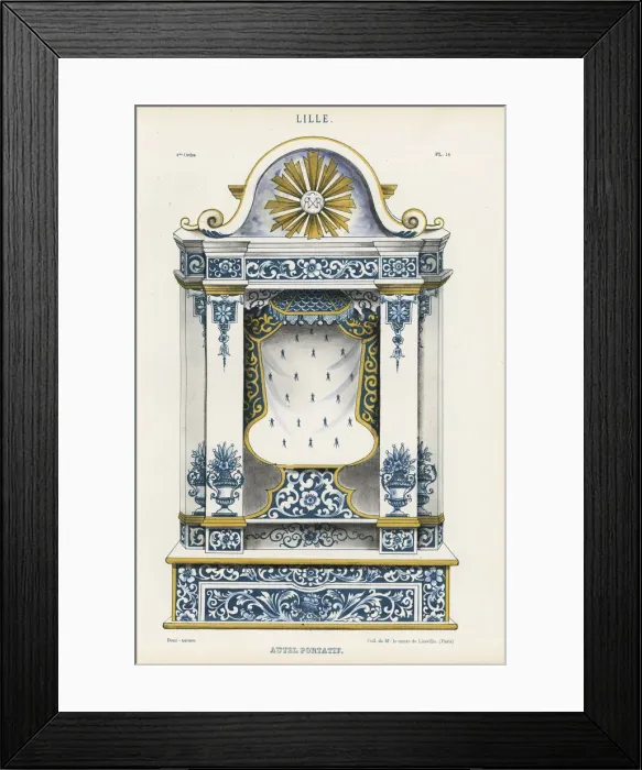 Framed Print : Portable altar in painted ceramic from Lille Framed Print : Portable altar in painted ceramic from Lille