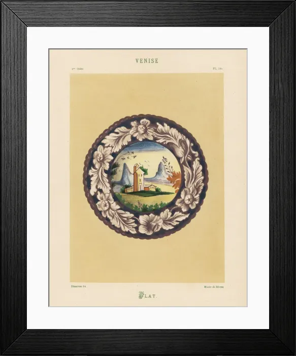 Framed Print : Platter from Venice, Italy, landscape inside Framed Print : Platter from Venice, Italy, landscape inside