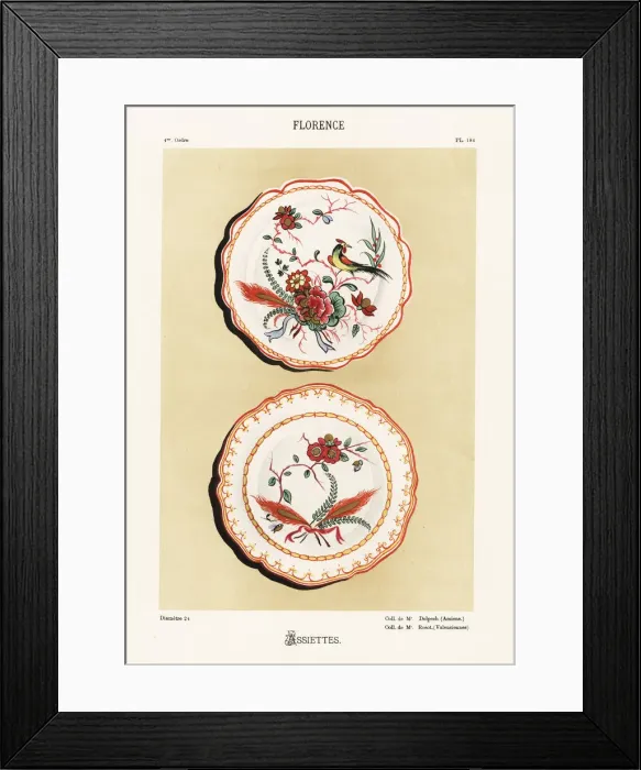 Framed Print : Plates or assiettes from Florence, Italy Framed Print : Plates or assiettes from Florence, Italy