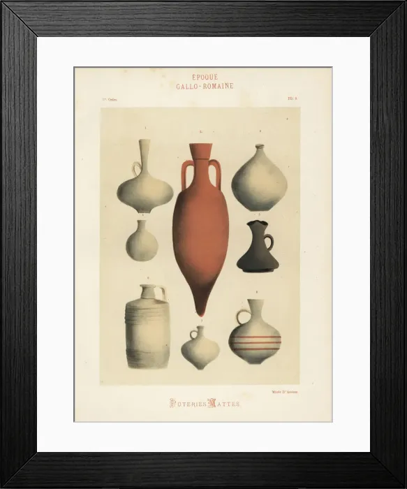 Framed Print : Greco-roman clay amphora, vases and urns Framed Print : Greco-roman clay amphora, vases and urns