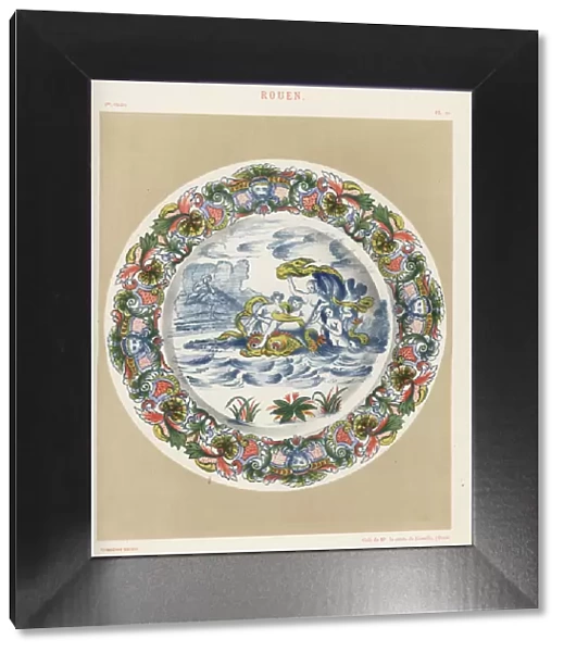 Plate from Rouen, France, with scene of Venus
