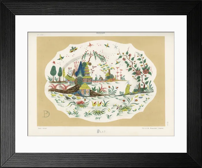 Framed Print : Platter from Rouen, France Framed Print : Platter from Rouen, France