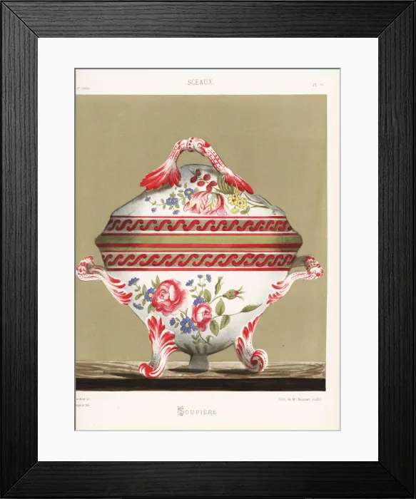 Framed Print : Soup dish or soupiere from Sceaux, Paris Framed Print : Soup dish or soupiere from Sceaux, Paris