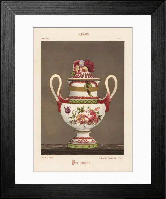 Framed Print : Pot-pourri vase with lid from Sceaux, Paris Framed Print : Pot-pourri vase with lid from Sceaux, Paris