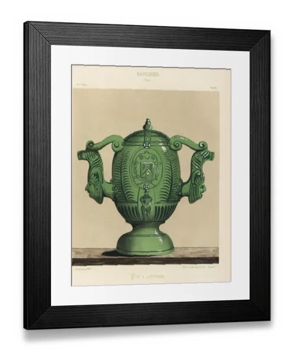 Framed Print : Pot a surprise or puzzle jug from Savignies, Oise, France Framed Print : Pot a surprise or puzzle jug from Savignies, Oise, France