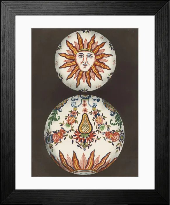 Framed Print : Ornamental ceramic sphere from Sinceny, France Framed Print : Ornamental ceramic sphere from Sinceny, France
