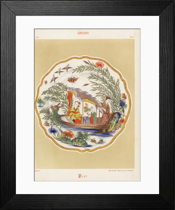 Framed Print : Plate from Sinceny, France Framed Print : Plate from Sinceny, France