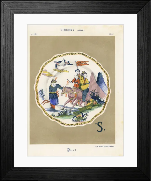 Framed Print : Plate from Sinceny, France Framed Print : Plate from Sinceny, France