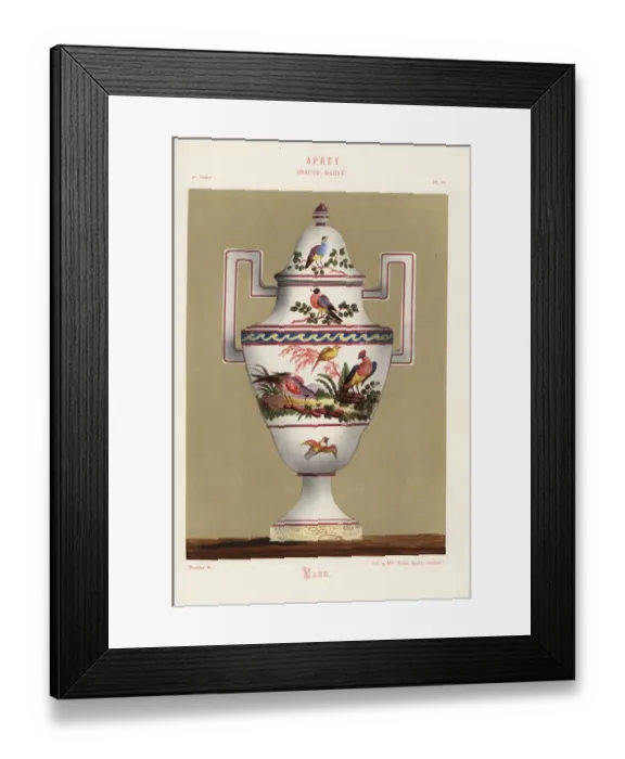 Framed Print : Vase from Aprey, Haute-Marne, France, decorated Framed Print : Vase from Aprey, Haute-Marne, France, decorated