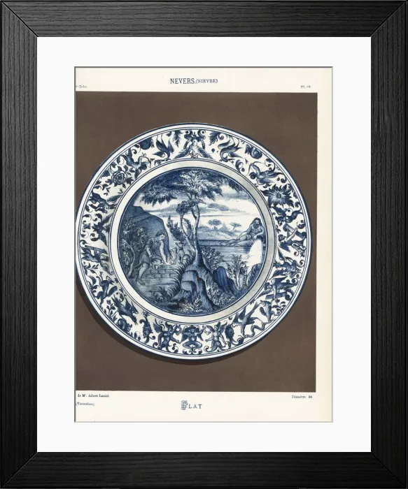 Framed Print : Platter from Nevers, France Framed Print : Platter from Nevers, France