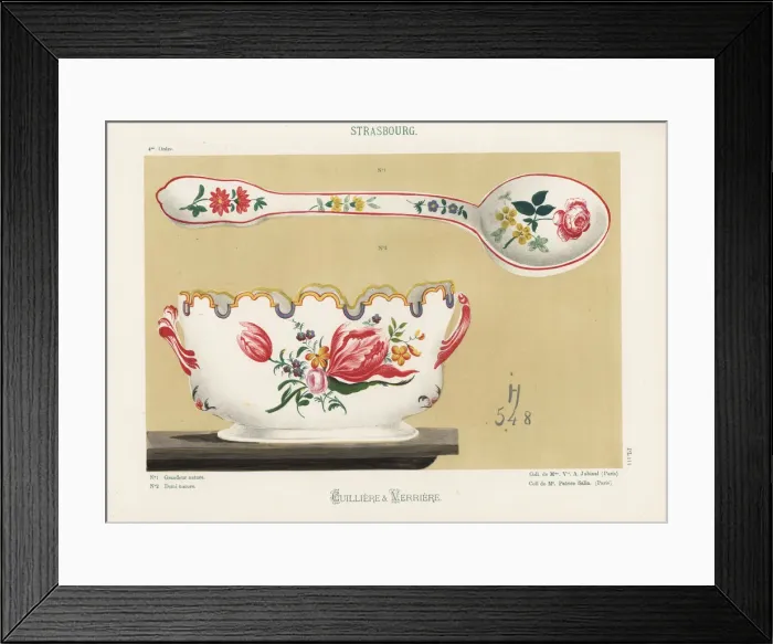 Framed Print : Spoon and dish from Strasbourg, 18th century Framed Print : Spoon and dish from Strasbourg, 18th century