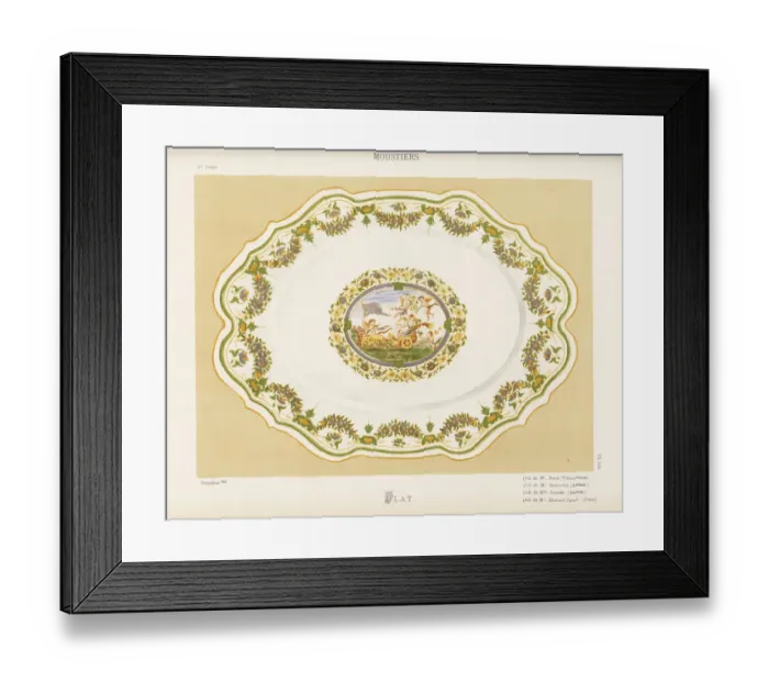 Framed Print : Platter from Moustiers, France, 18th century Framed Print : Platter from Moustiers, France, 18th century