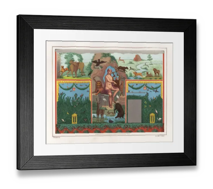 Framed Print : Orpheus with lyre from the viridarium (garden) Framed Print : Orpheus with lyre from the viridarium (garden)