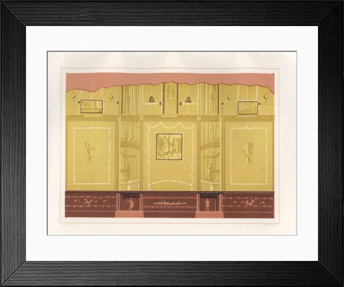 Framed Print : Curious wall painting from the oecus of Casa del Meleagro Framed Print : Curious wall painting from the oecus of Casa del Meleagro