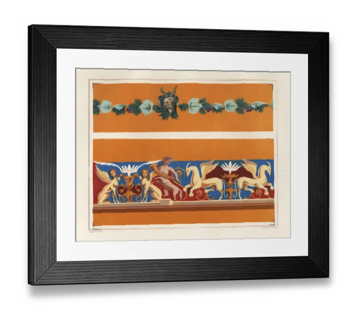 Framed Print : Decorative ornaments with centaurs and harpies in the oecus Framed Print : Decorative ornaments with centaurs and harpies in the oecus