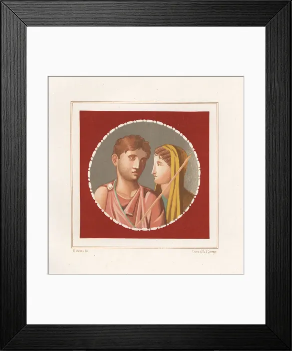 Framed Print : Portrait of a man and woman from an unidentified Framed Print : Portrait of a man and woman from an unidentified