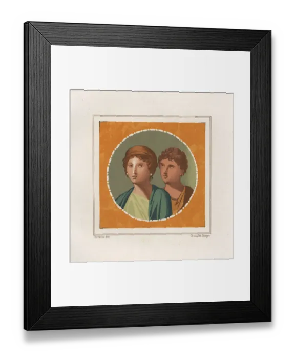 Framed Print : Portrait of a man and woman from an unidentified Framed Print : Portrait of a man and woman from an unidentified