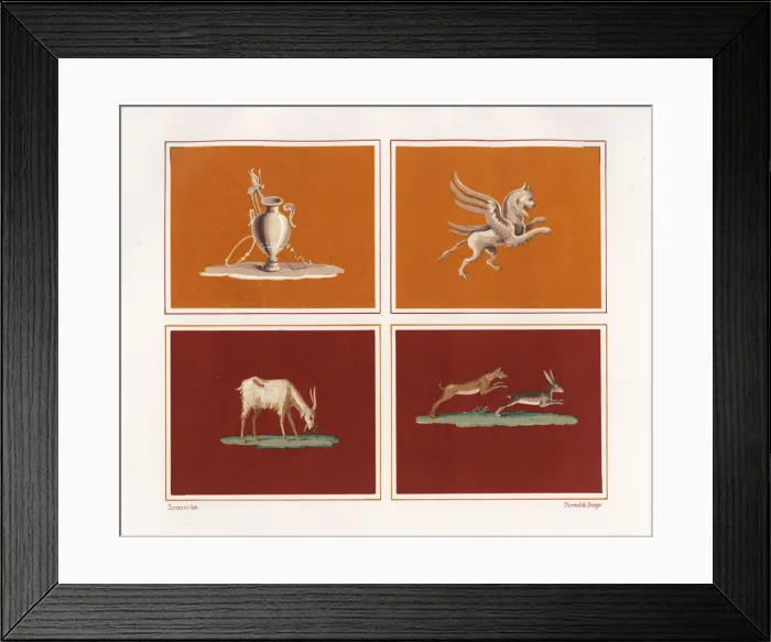Framed Print : Decorative figures from the House of Epigrams Framed Print : Decorative figures from the House of Epigrams