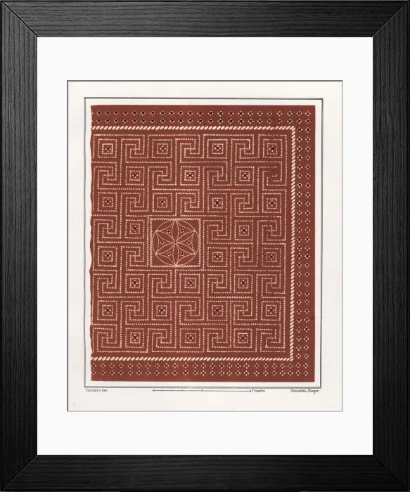 Framed Print : Floor mosaic from the House of Epigrams, Regio Framed Print : Floor mosaic from the House of Epigrams, Regio