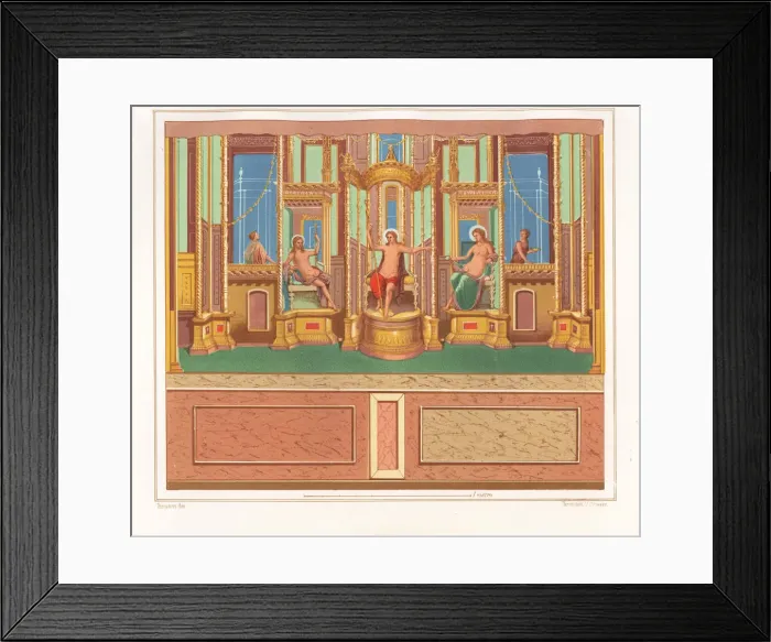 Framed Print : Wall painting showing Bacchus, Venus and Apollo Framed Print : Wall painting showing Bacchus, Venus and Apollo