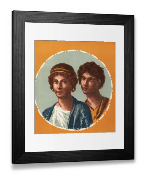 Framed Print : Portrait of a man and woman from an unidentified Framed Print : Portrait of a man and woman from an unidentified