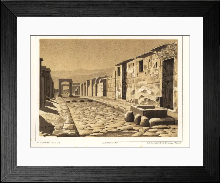 Framed Print : View of a street and fountain of Mercury, Pompeii Framed Print : View of a street and fountain of Mercury, Pompeii