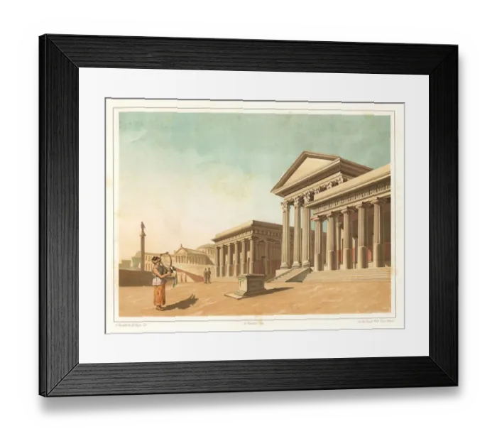 Framed Print : View of the Temple of Venus near the Marina Gate, Pompeii Framed Print : View of the Temple of Venus near the Marina Gate, Pompeii
