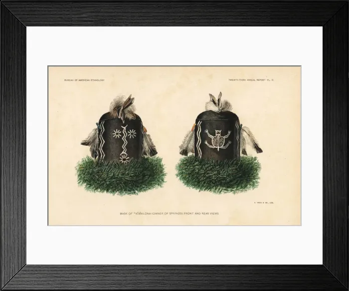 Framed Print : Mask of Tkia nilona, Owner of Springs Framed Print : Mask of Tkia nilona, Owner of Springs