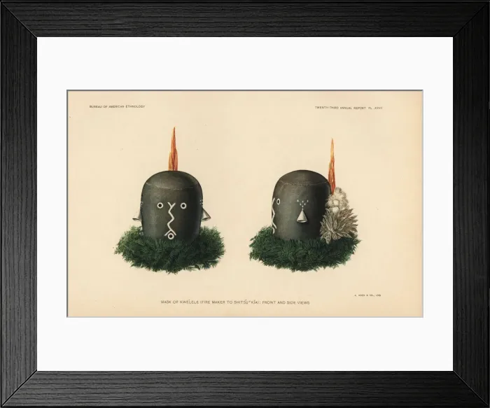 Framed Print : Mask of Kwe lele, Fire Maker to Shit su kiai, Zuni nation Framed Print : Mask of Kwe lele, Fire Maker to Shit su kiai, Zuni nation