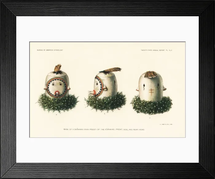 Framed Print : Mask of a Shi wanni Rain Priest of the Kia nakwe Framed Print : Mask of a Shi wanni Rain Priest of the Kia nakwe