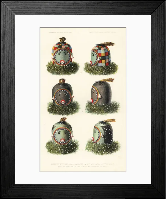 Framed Print : Masks of Api lashiwanni Warriors of the Zenith Framed Print : Masks of Api lashiwanni Warriors of the Zenith
