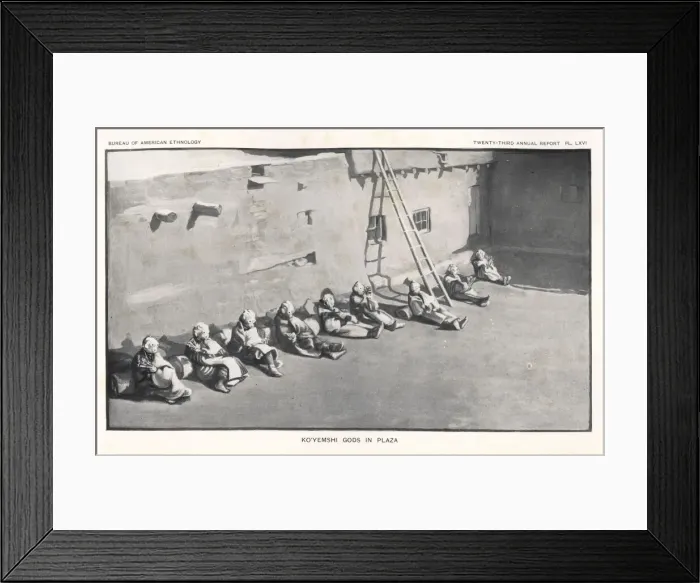 Framed Print : Ko yemshi Gods in Plaza, Zuni nation Framed Print : Ko yemshi Gods in Plaza, Zuni nation